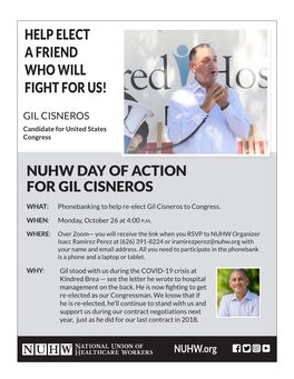Nuhw Day of Action for Gil Cisneros