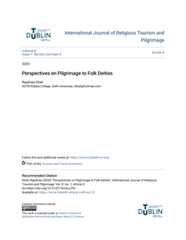 Perspectives on Pilgrimage to Folk Deities