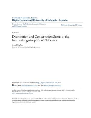Distribution and Conservation Status of the Freshwater Gastropods of Nebraska Bruce J