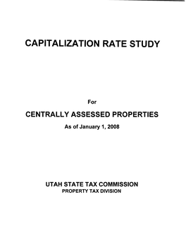Capitalization Rate Study 2008