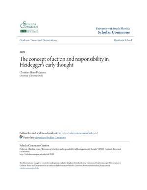 The Concept of Action and Responsibility in Heidegger's Early