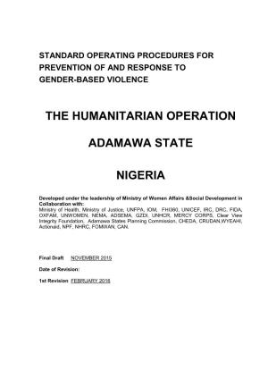 The Humanitarian Operation Adamawa State Nigeria