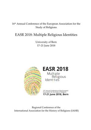 EASR 2018: Multiple Religious Identities