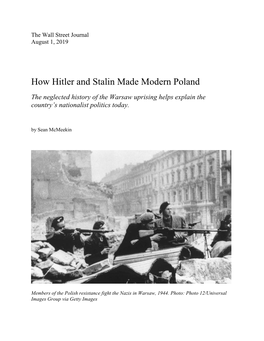 How Hitler and Stalin Made Modern Poland