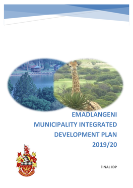 Emadlangeni Municipality Integrated Development Plan 2019/20