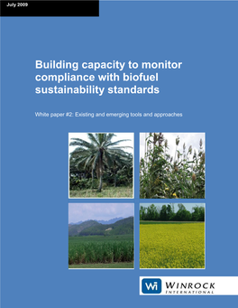Building Capacity to Monitor Compliance with Biofuel Sustainability Standards