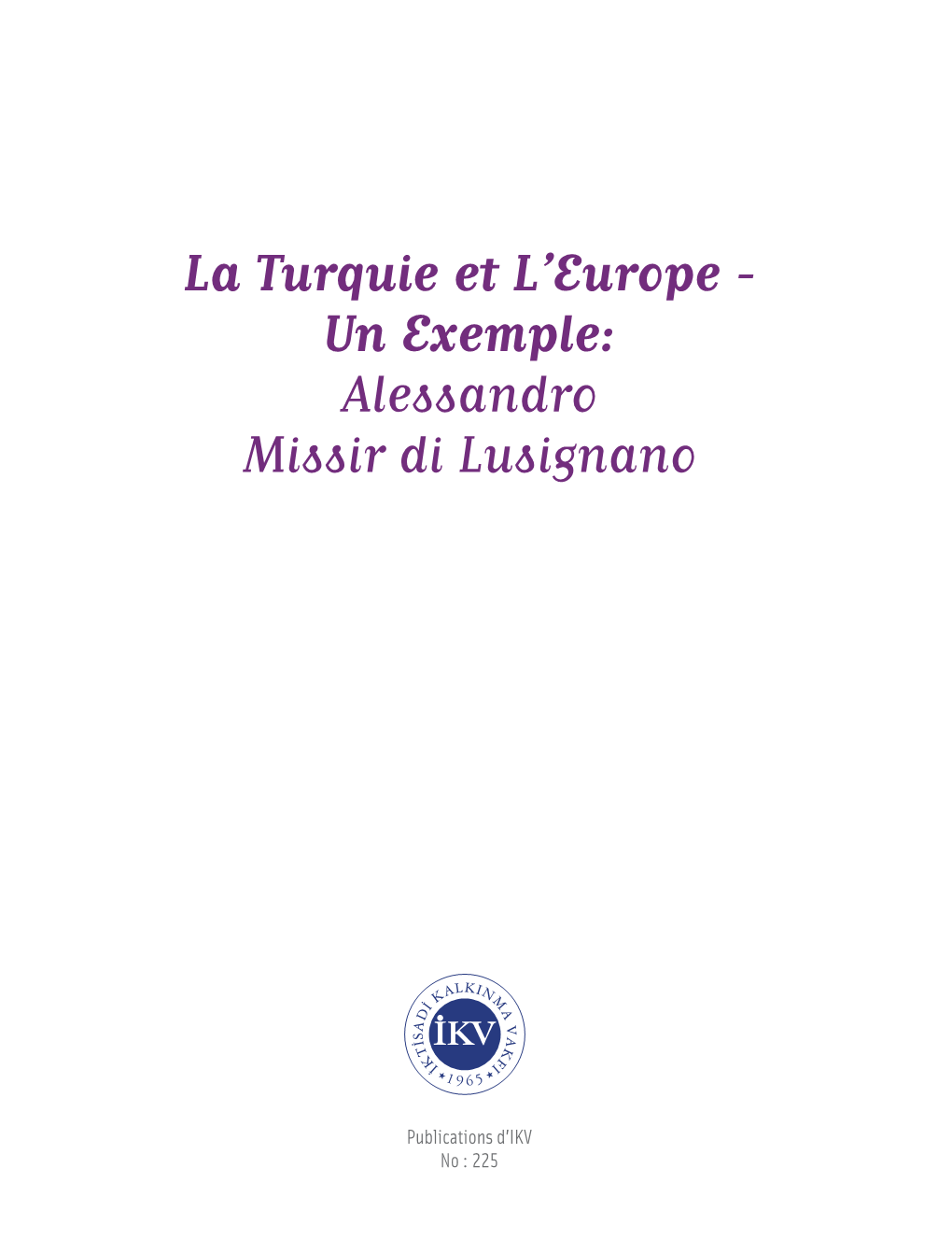 La Turquie Et L'europe