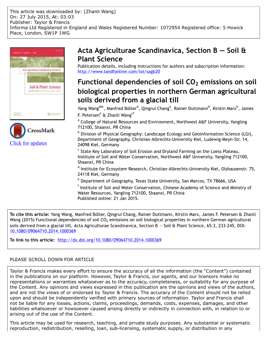 Functional Dependencies of Soil CO2 Emissions on Soil Biological Properties in Northern German Agricultural Soils Derived from A