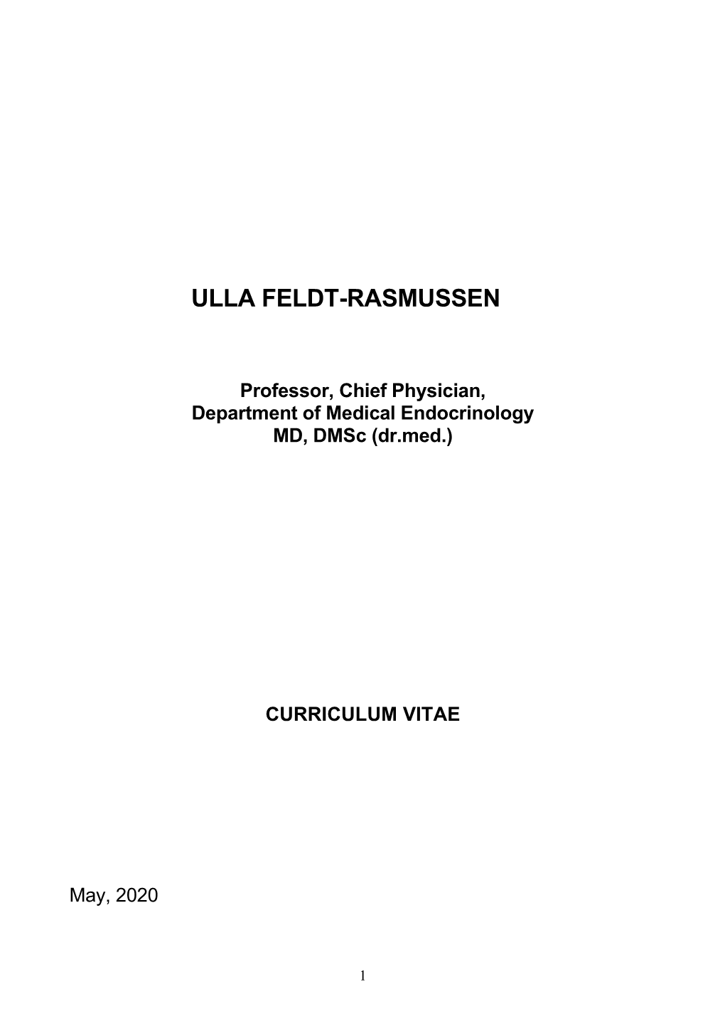 Ulla Feldt-Rasmussen