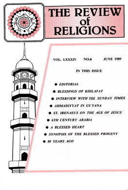 The Review of Religions June 1989