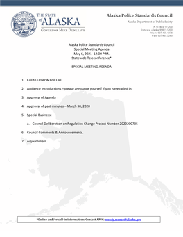 Alaska Police Standards Council