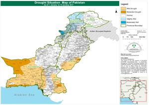 Drought Situation Map of Pakistan As of 1 January to 15 January, 2017 Legend