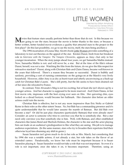 Little Women Provides Something of a Laboratory to Test out Theories on the Appeal of the Star