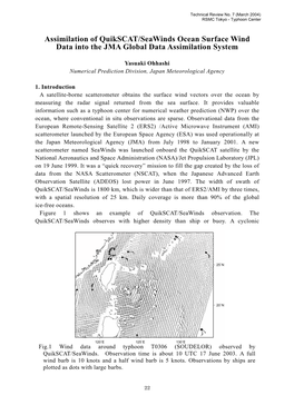 Assimilation of Quikscat/Seawinds Ocean Surface Wind Data Into the JMA Global Data Assimilation System