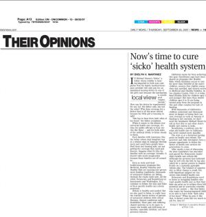 Sicko’ Health System Themselves by EVELYN V