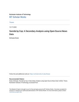 Suicide by Cop: a Secondary Analysis Using Open-Source News Data