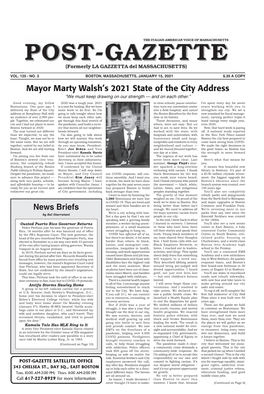 News Briefs Mayor Marty Walsh's 2021 State of the City Address