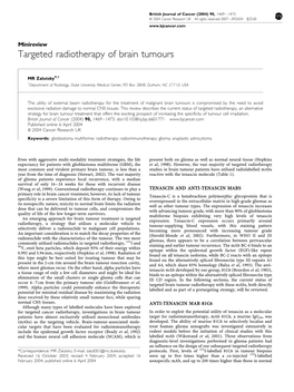 Targeted Radiotherapy of Brain Tumours