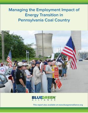 Managing the Employment Impact of Energy Transition in Pennsylvania Coal Country