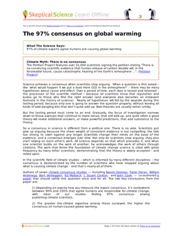 The 97% Consensus on Global Warming