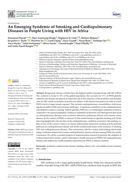An Emerging Syndemic of Smoking and Cardiopulmonary Diseases in People Living with HIV in Africa