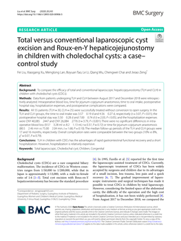 Total Versus Conventional Laparoscopic Cyst