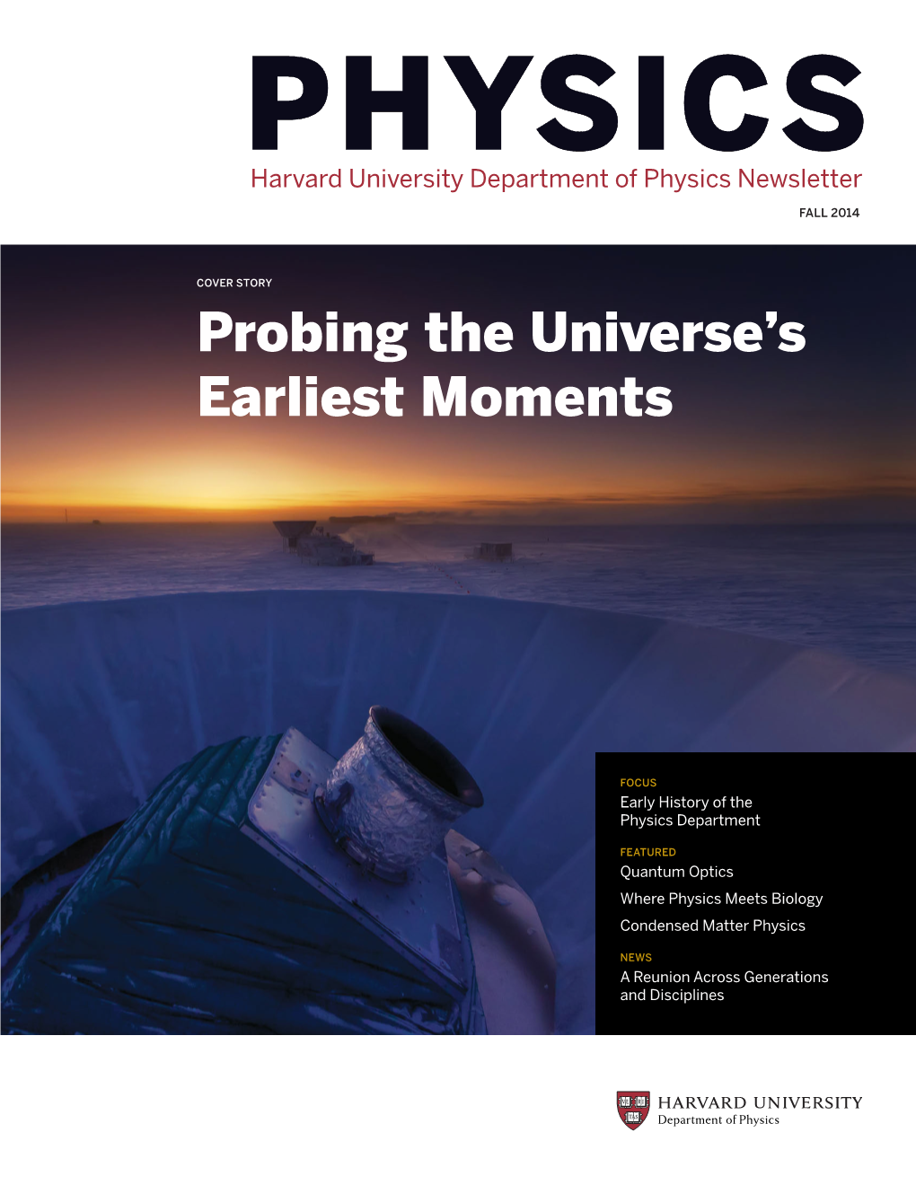 Harvard University Department of Physics Newsletter