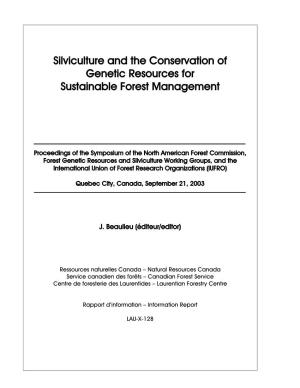 Silviculture and the Conservation of Genetic Resources for Sustainable Forest Management