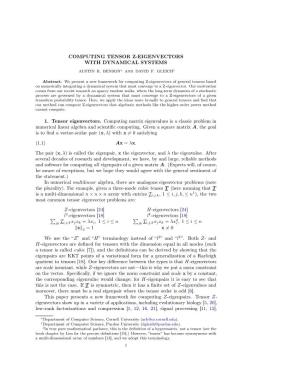 Computing Tensor Z-Eigenvectors with Dynamical Systems