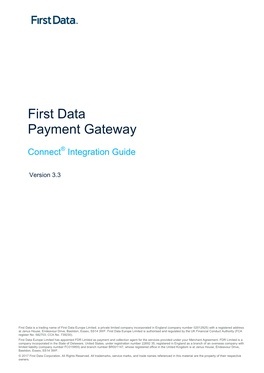 First Data Payment Gateway
