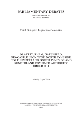 Parliamentary Debates House of Commons Official Report