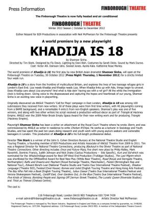 KHADIJA IS 18 by Shamser Sinha