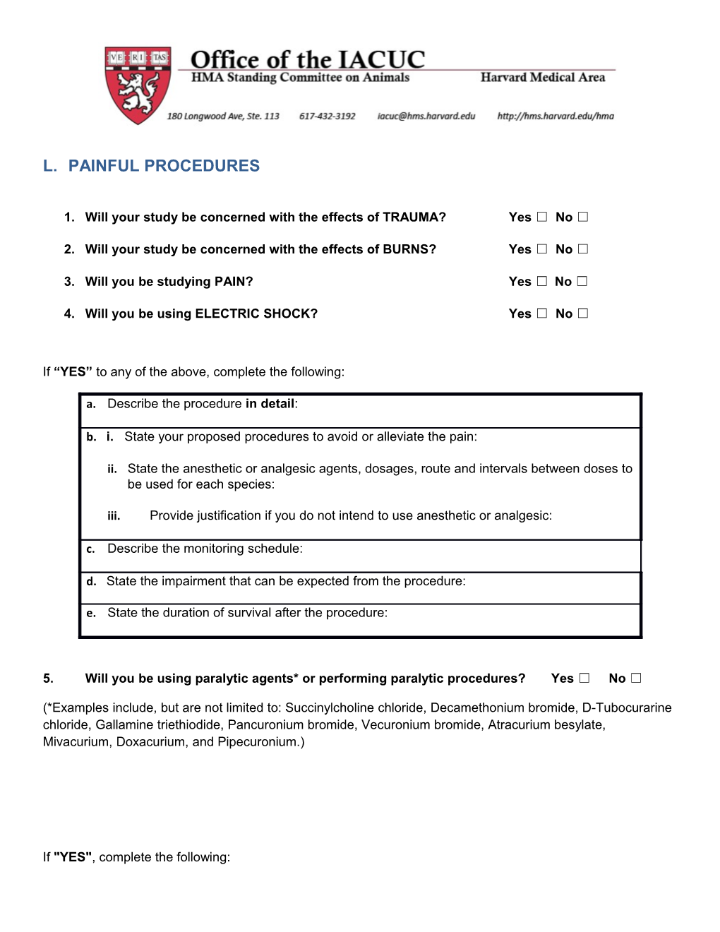 L. Painful Procedures