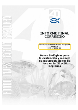 FONDO INVESTIGACION PESQUERA Bases Biológicas ... -.:: CESSO