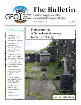 The Bulletin Quarterly Magazine of the Genealogical Forum of Oregon