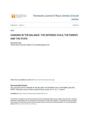 Hanging in the Balance: the Intersex Child, the Parent, and the State
