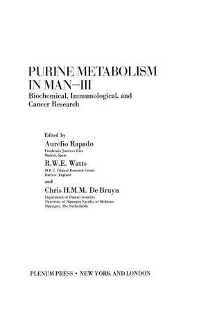 Purine Metabolism in Cultured Endothelial Cells