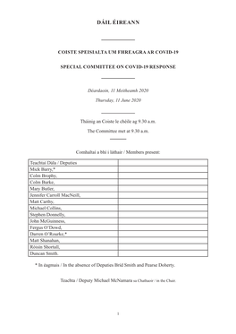 Special Committee on Covid-19 Response
