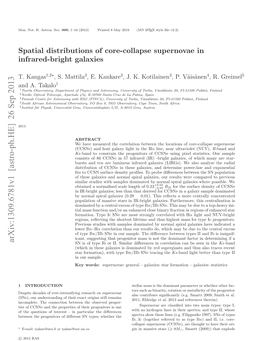 Spatial Distributions of Core-Collapse Supernovae in Infrared-Bright Galaxies 3