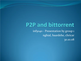 P2P and Bittorrent