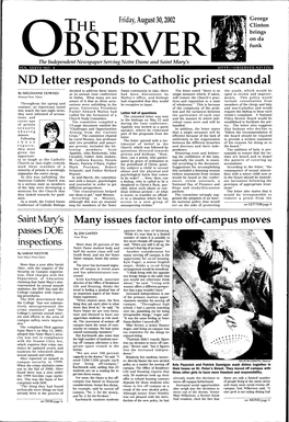 ND Letter Responds to Catholic Pri Est Scandal