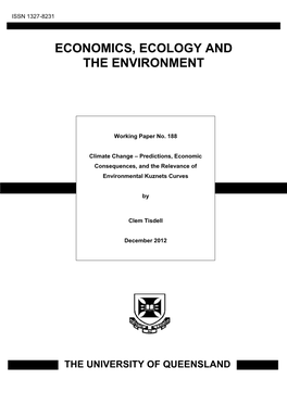 Climate Change – Predictions, Economic Consequences, and the Relevance Of