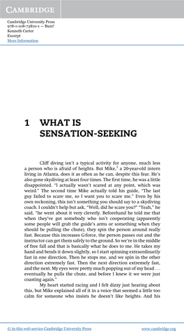 1 What Is Sensation-Seeking
