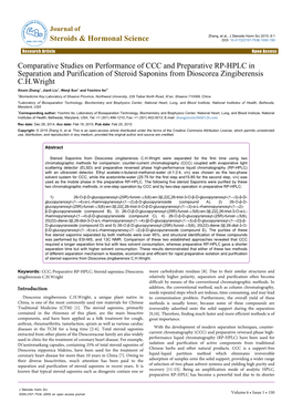 Comparative Studies on Performance of CCC and Preparative RP-HPLC In