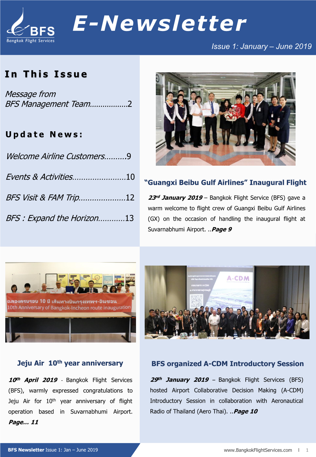 E-Newslettere-Newsletter Issue 1: January – June 2019