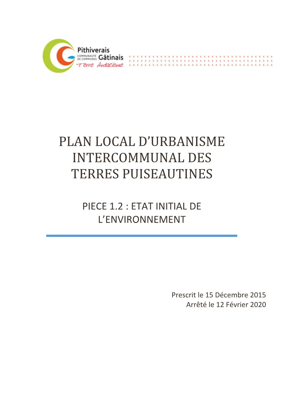 Plan Local D'urbanisme Intercommunal Des Terres