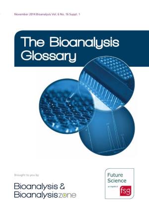 The Bioanalysis Glossary