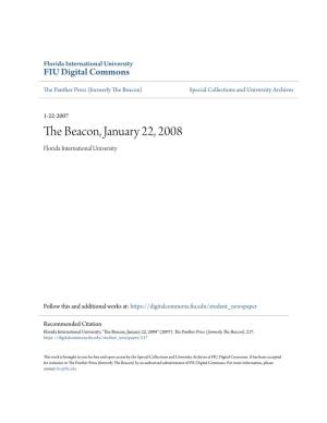 The Beacon, January 22, 2008 Florida International University