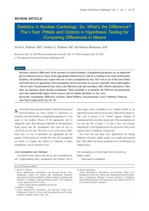 Pitfalls and Options in Hypothesis Testing for Comparing Differences in Means