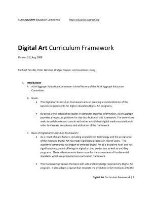 Digital Art Curriculum Framework